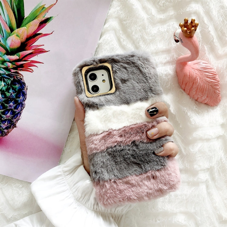 For iPhone 11 Pro Colorful Plush Phone Protect Case