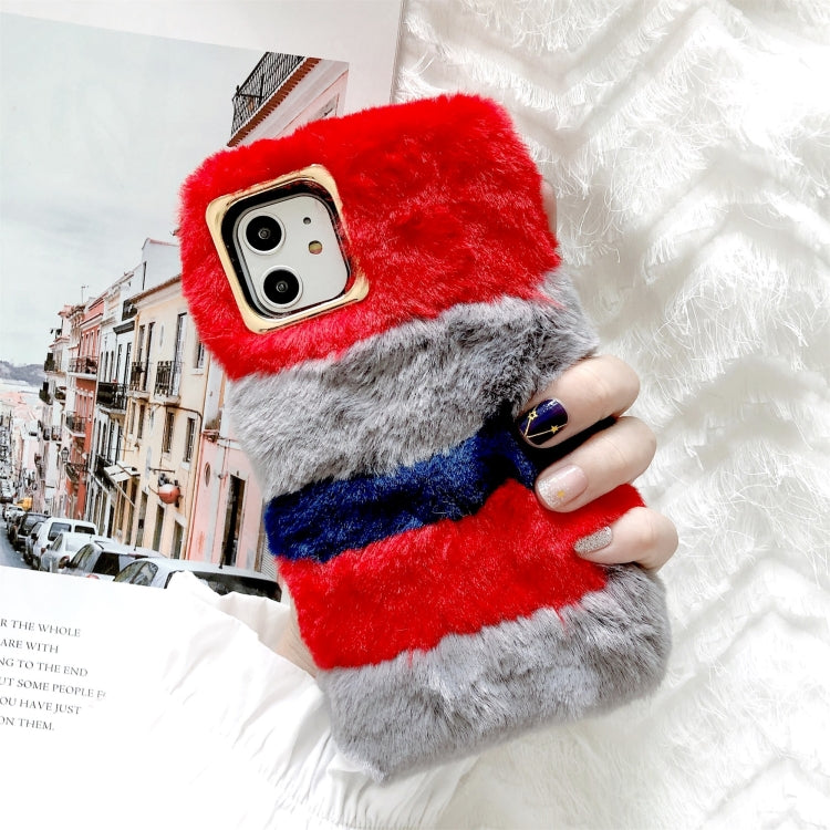 For iPhone 11 Pro Colorful Plush Phone Protect Case