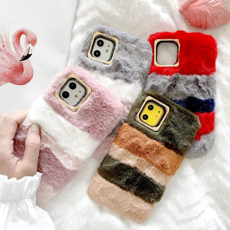 For iPhone 11 Pro Colorful Plush Phone Protect Case