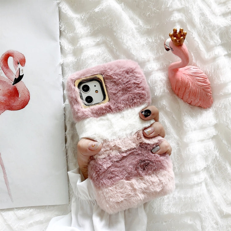 For iPhone 11 Pro Max Colorful Plush Phone Protect Case