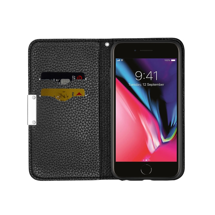 For iPhone 7 Litchi Texture Horizontal Flip Leather Case with Holder & Card Slots