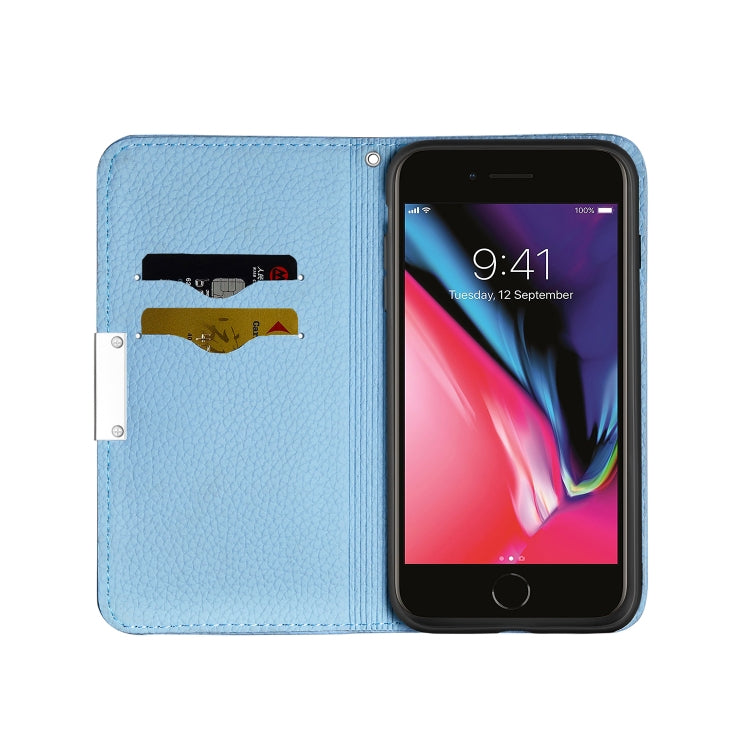 For iPhone 7 Litchi Texture Horizontal Flip Leather Case with Holder & Card Slots