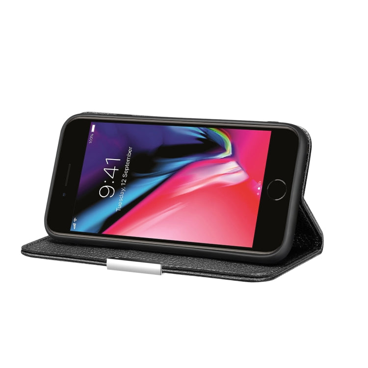 For iPhone 8 Plus / 7 Plus Litchi Texture Horizontal Flip Leather Case with Holder & Card Slots