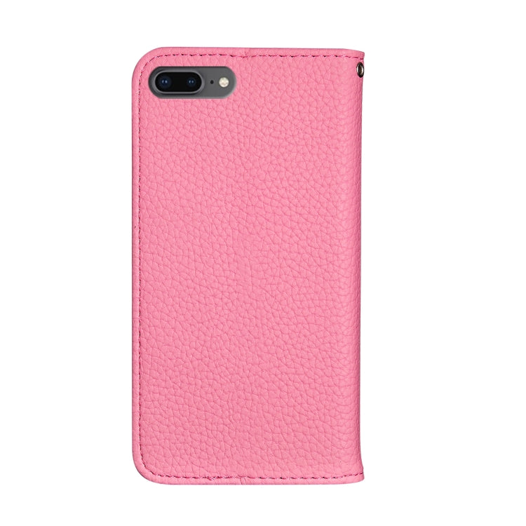 For iPhone 8 Plus / 7 Plus Litchi Texture Horizontal Flip Leather Case with Holder & Card Slots