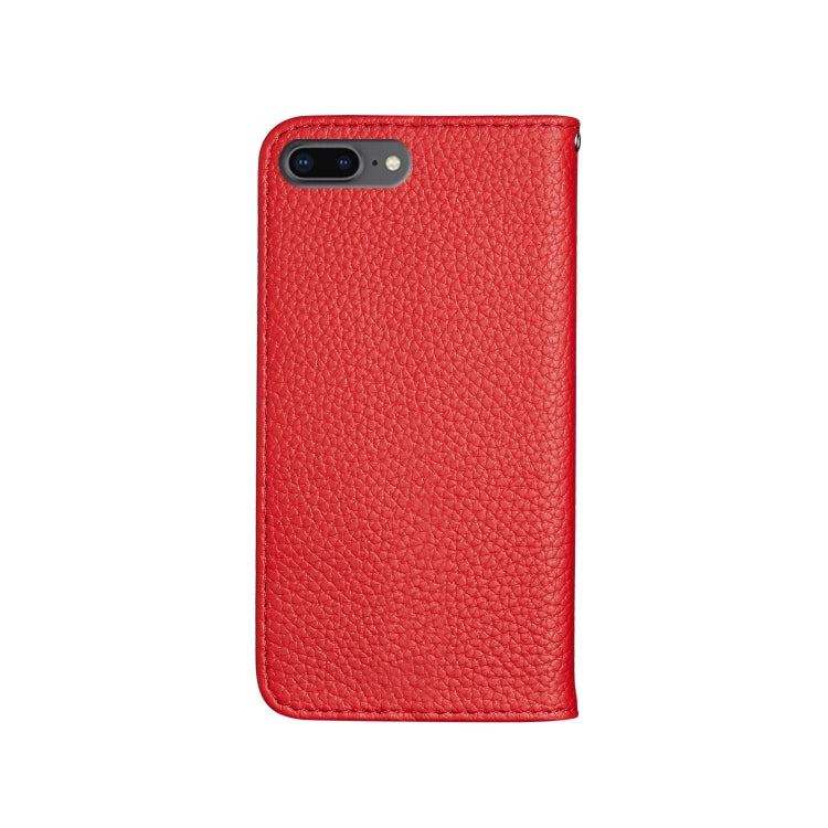 For iPhone 8 Plus / 7 Plus Litchi Texture Horizontal Flip Leather Case with Holder & Card Slots