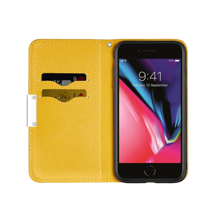 For iPhone 8 Plus / 7 Plus Litchi Texture Horizontal Flip Leather Case with Holder & Card Slots
