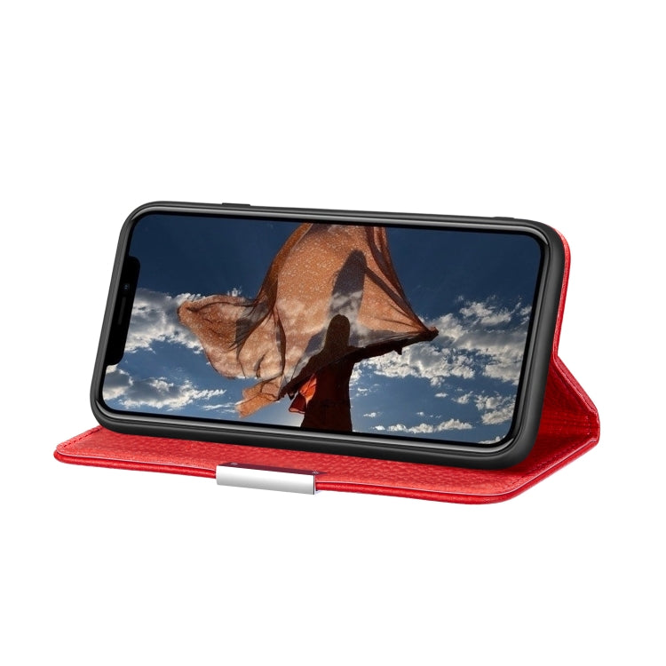 For iPhone X Litchi Texture Horizontal Flip Leather Case with Holder & Card Slots