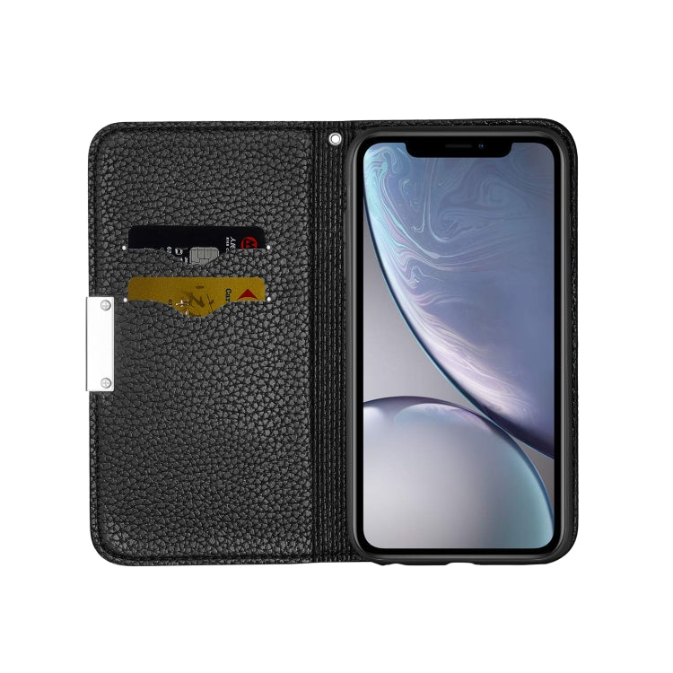 For iPhone XR Litchi Texture Horizontal Flip Leather Case with Holder & Card Slots