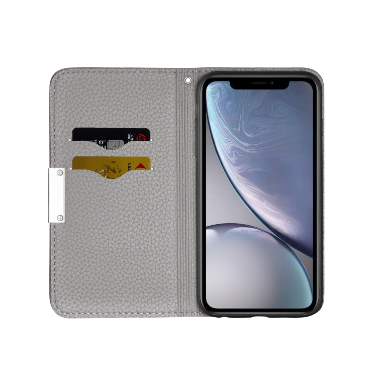 For iPhone XR Litchi Texture Horizontal Flip Leather Case with Holder & Card Slots