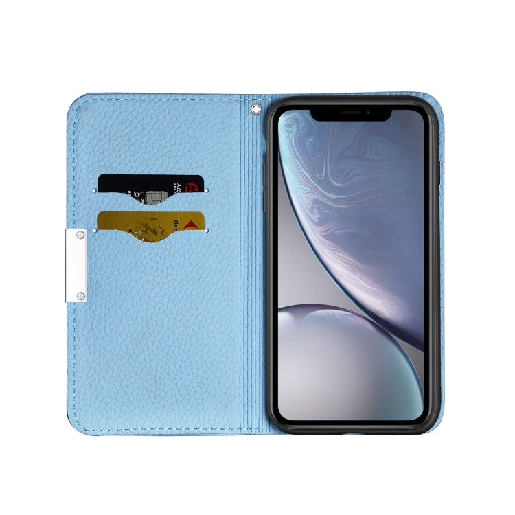 For iPhone XR Litchi Texture Horizontal Flip Leather Case with Holder & Card Slots