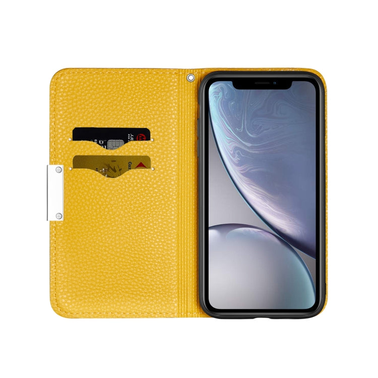 For iPhone XR Litchi Texture Horizontal Flip Leather Case with Holder & Card Slots