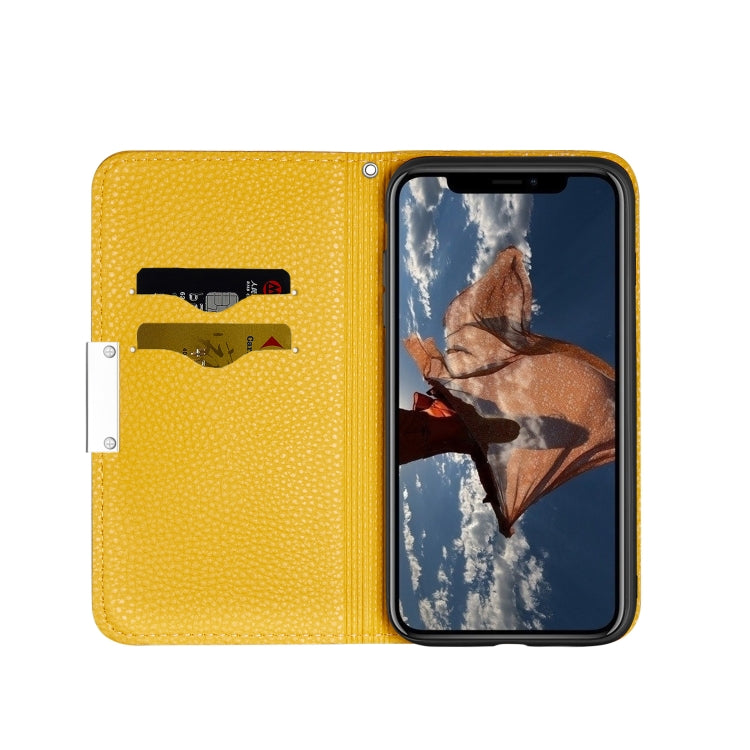 For iPhone XS Max Litchi Texture Horizontal Flip Leather Case with Holder & Card Slots