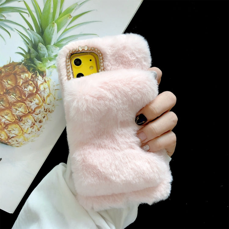 For iPhone 11 Pro Wrist Band Plush Phone Protect Case