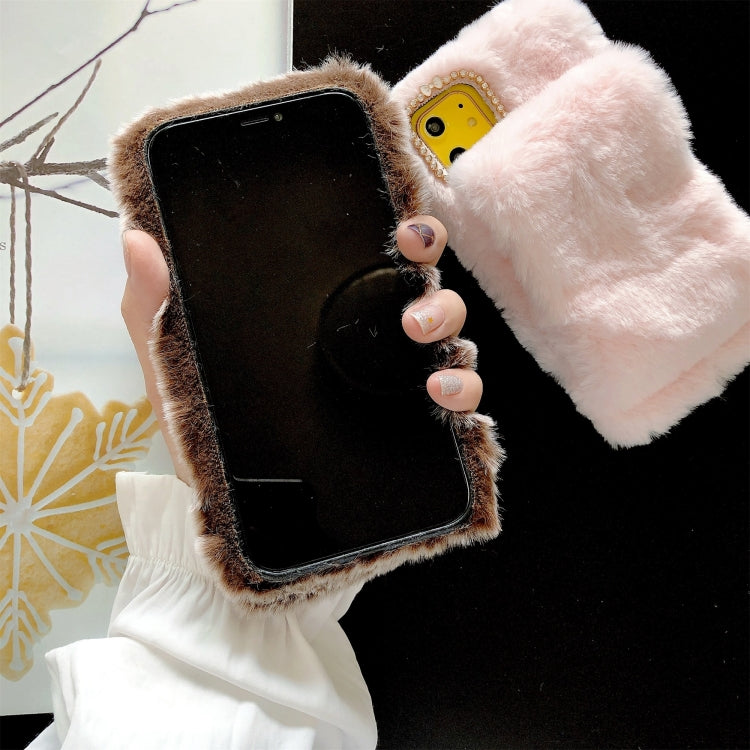For iPhone 11 Pro Max Wrist Band Plush Phone Protect Case