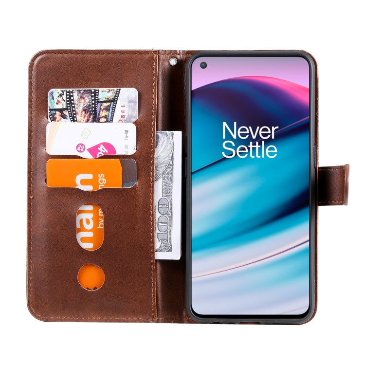 For OnePlus Nord CE 5G Fashion Calf Texture Zipper Horizontal Flip Leather Case with Stand & Card Slots & Wallet Function
