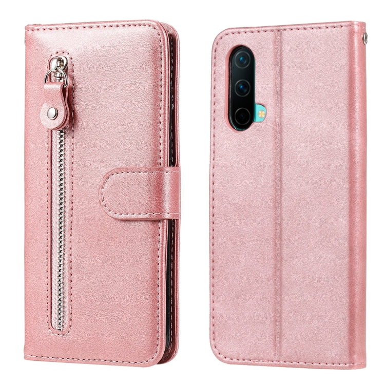 For OnePlus Nord CE 5G Fashion Calf Texture Zipper Horizontal Flip Leather Case with Stand & Card Slots & Wallet Function