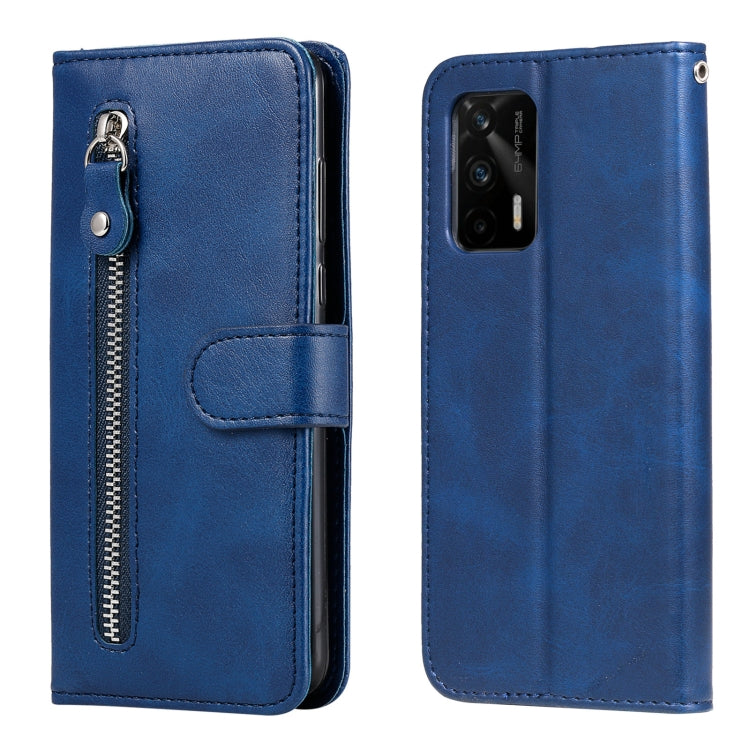 For OPPO Realme GT 5G Fashion Calf Texture Zipper Horizontal Flip Leather Case with Stand & Card Slots & Wallet Function
