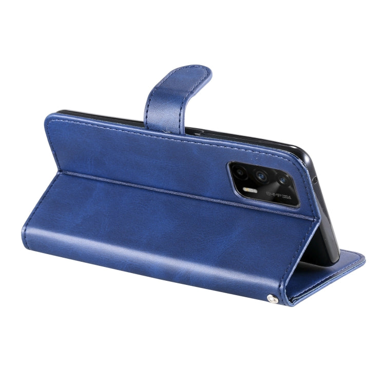 For OPPO Realme GT 5G Fashion Calf Texture Zipper Horizontal Flip Leather Case with Stand & Card Slots & Wallet Function