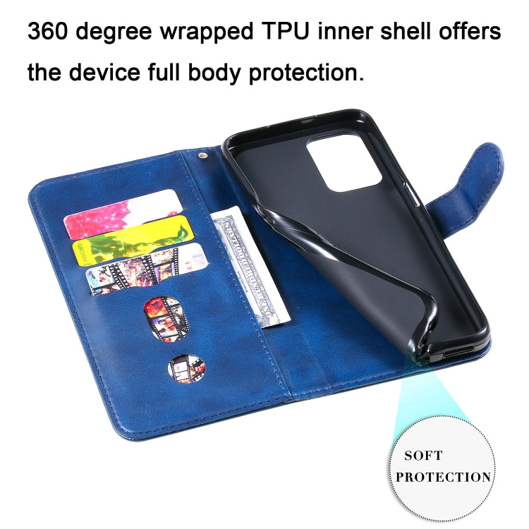 For OPPO Realme GT 5G Fashion Calf Texture Zipper Horizontal Flip Leather Case with Stand & Card Slots & Wallet Function