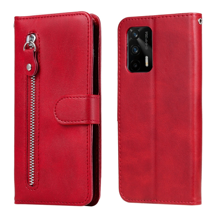 For OPPO Realme GT 5G Fashion Calf Texture Zipper Horizontal Flip Leather Case with Stand & Card Slots & Wallet Function