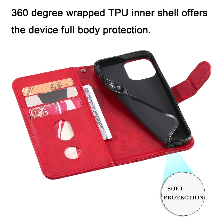 For iPhone 13 mini Fashion Calf Texture Zipper Horizontal Flip Leather Case with Stand & Card Slots & Wallet Function
