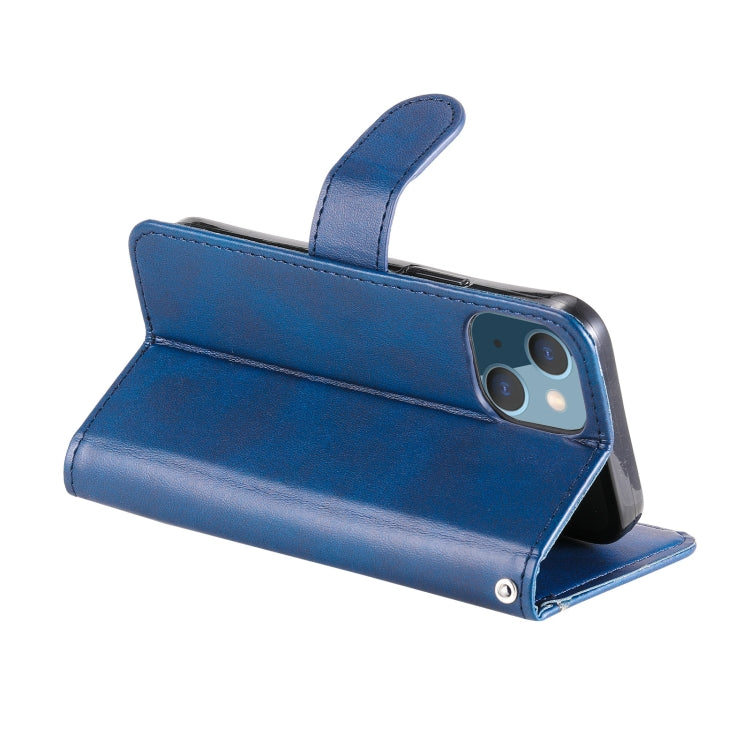 For iPhone 13 mini Fashion Calf Texture Zipper Horizontal Flip Leather Case with Stand & Card Slots & Wallet Function