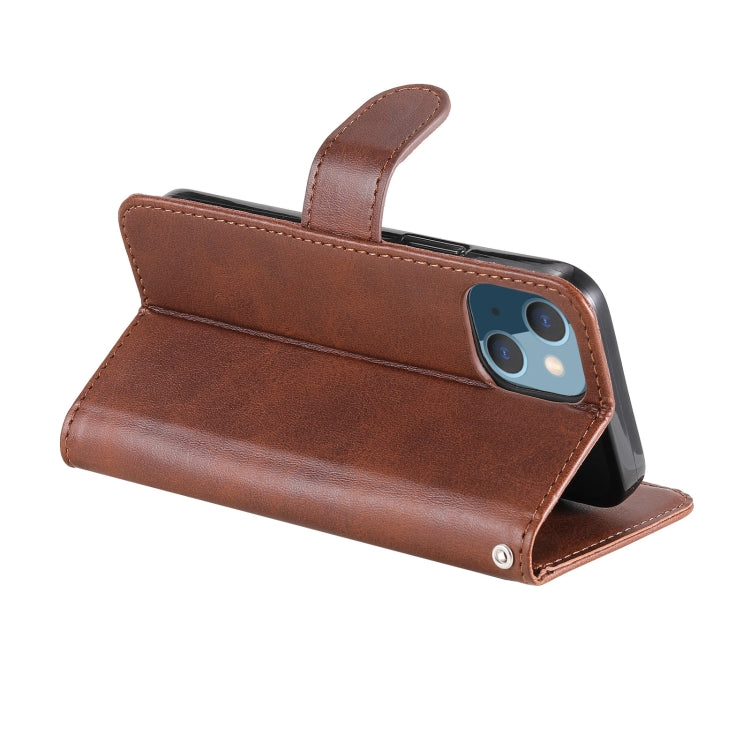 For iPhone 13 mini Fashion Calf Texture Zipper Horizontal Flip Leather Case with Stand & Card Slots & Wallet Function