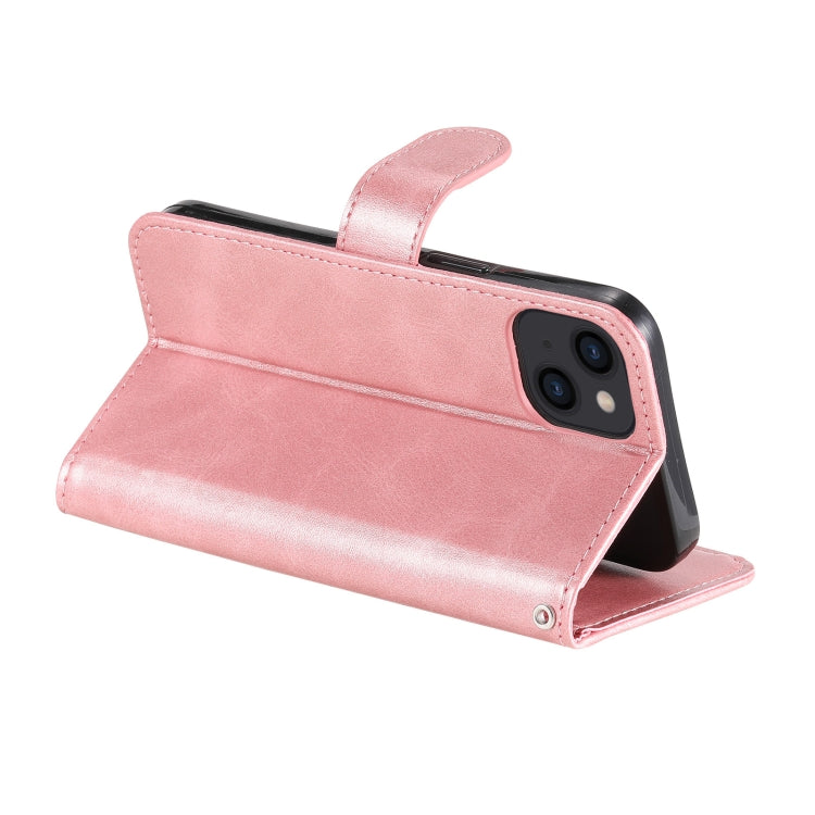 For iPhone 13 Fashion Calf Texture Zipper Horizontal Flip Leather Case with Stand & Card Slots & Wallet Function