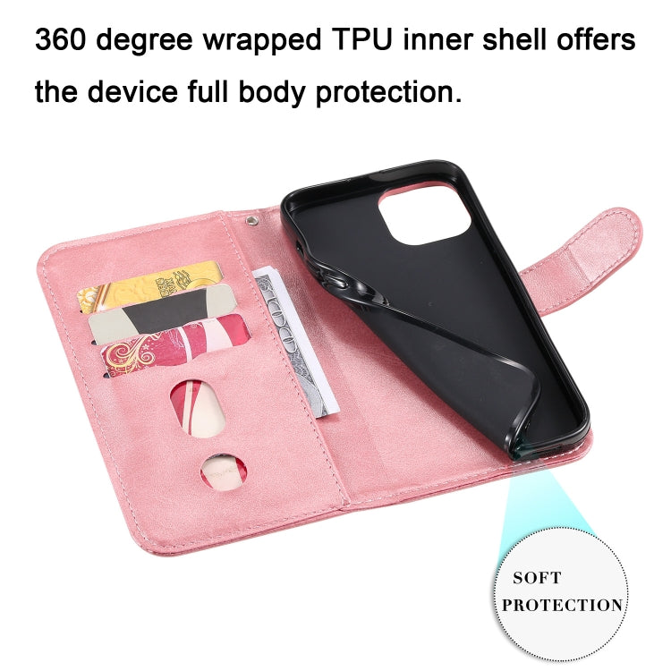 For iPhone 13 Fashion Calf Texture Zipper Horizontal Flip Leather Case with Stand & Card Slots & Wallet Function