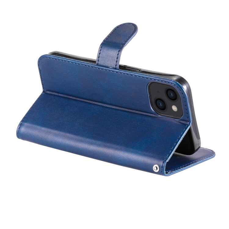 For iPhone 13 Fashion Calf Texture Zipper Horizontal Flip Leather Case with Stand & Card Slots & Wallet Function