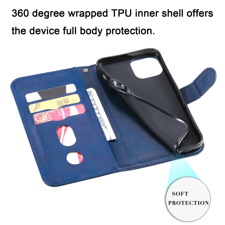 For iPhone 13 Fashion Calf Texture Zipper Horizontal Flip Leather Case with Stand & Card Slots & Wallet Function