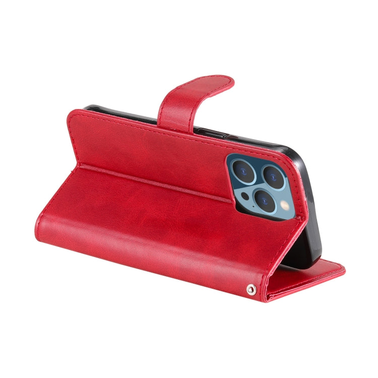 For iPhone 13 Pro Fashion Calf Texture Zipper Horizontal Flip Leather Case with Stand & Card Slots & Wallet Function