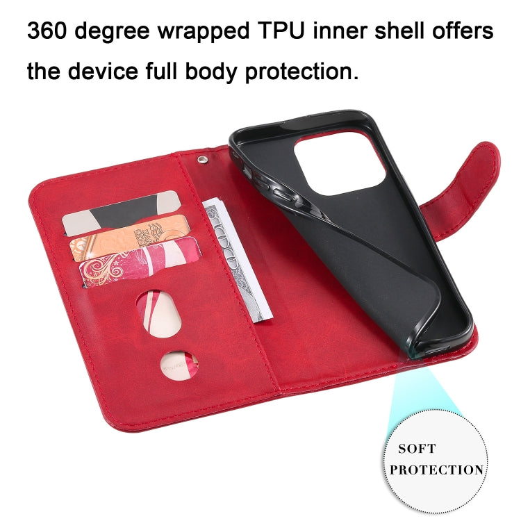 For iPhone 13 Pro Fashion Calf Texture Zipper Horizontal Flip Leather Case with Stand & Card Slots & Wallet Function
