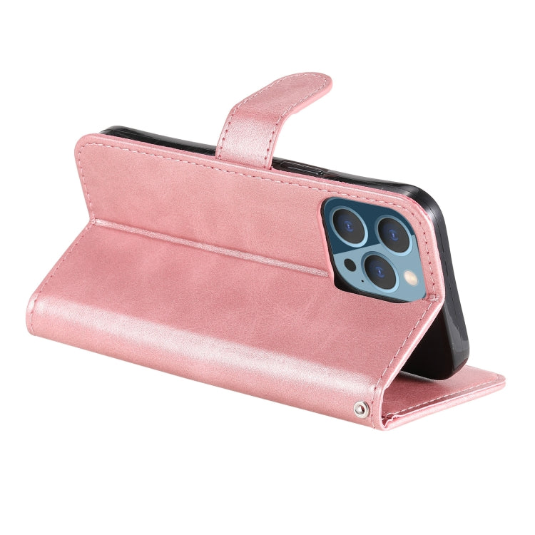 For iPhone 13 Pro Fashion Calf Texture Zipper Horizontal Flip Leather Case with Stand & Card Slots & Wallet Function