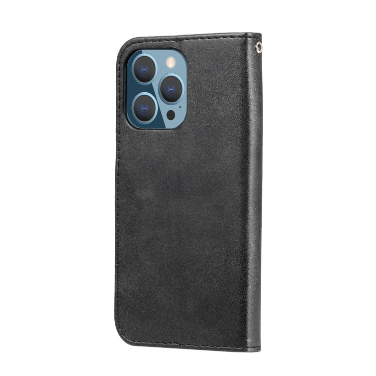 For iPhone 13 Pro Fashion Calf Texture Zipper Horizontal Flip Leather Case with Stand & Card Slots & Wallet Function