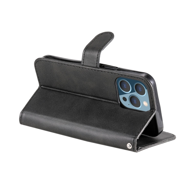 For iPhone 13 Pro Fashion Calf Texture Zipper Horizontal Flip Leather Case with Stand & Card Slots & Wallet Function