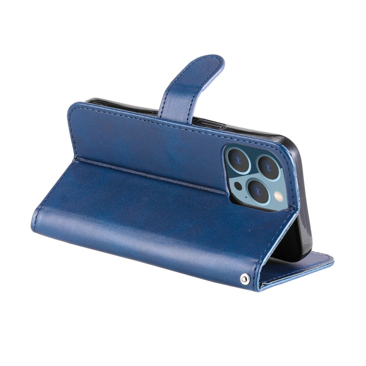 For iPhone 13 Pro Fashion Calf Texture Zipper Horizontal Flip Leather Case with Stand & Card Slots & Wallet Function