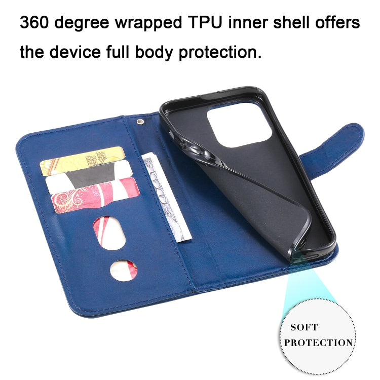 For iPhone 13 Pro Fashion Calf Texture Zipper Horizontal Flip Leather Case with Stand & Card Slots & Wallet Function