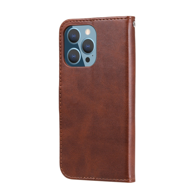 For iPhone 13 Pro Fashion Calf Texture Zipper Horizontal Flip Leather Case with Stand & Card Slots & Wallet Function