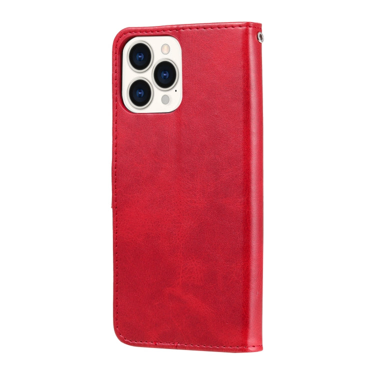 For iPhone 13 Pro Max Fashion Calf Texture Zipper Horizontal Flip Leather Case with Stand & Card Slots & Wallet Function