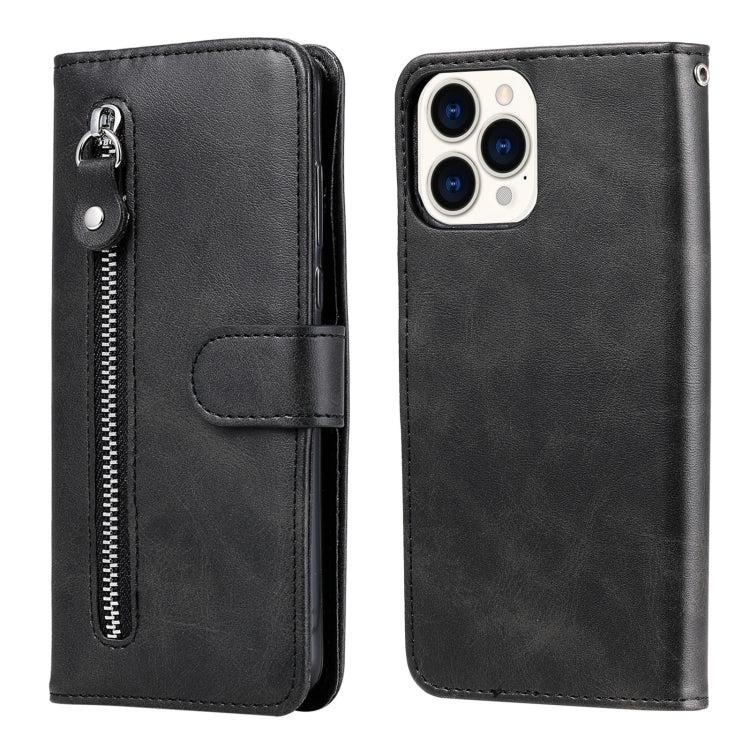 For iPhone 13 Pro Max Fashion Calf Texture Zipper Horizontal Flip Leather Case with Stand & Card Slots & Wallet Function