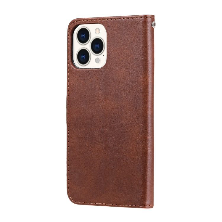 For iPhone 13 Pro Max Fashion Calf Texture Zipper Horizontal Flip Leather Case with Stand & Card Slots & Wallet Function