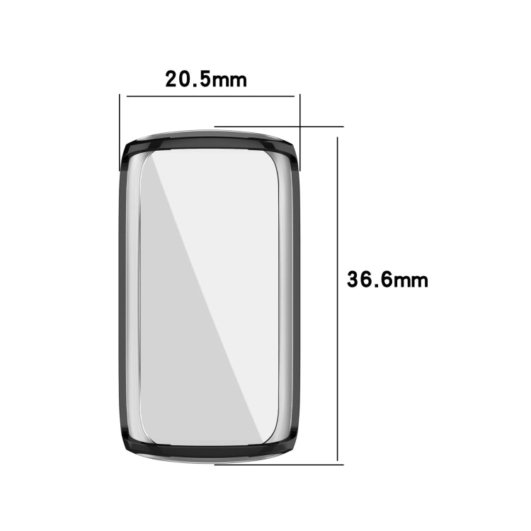 For Fitbit Luxe Full Coverage TPU Electroplating Protective Case Cover