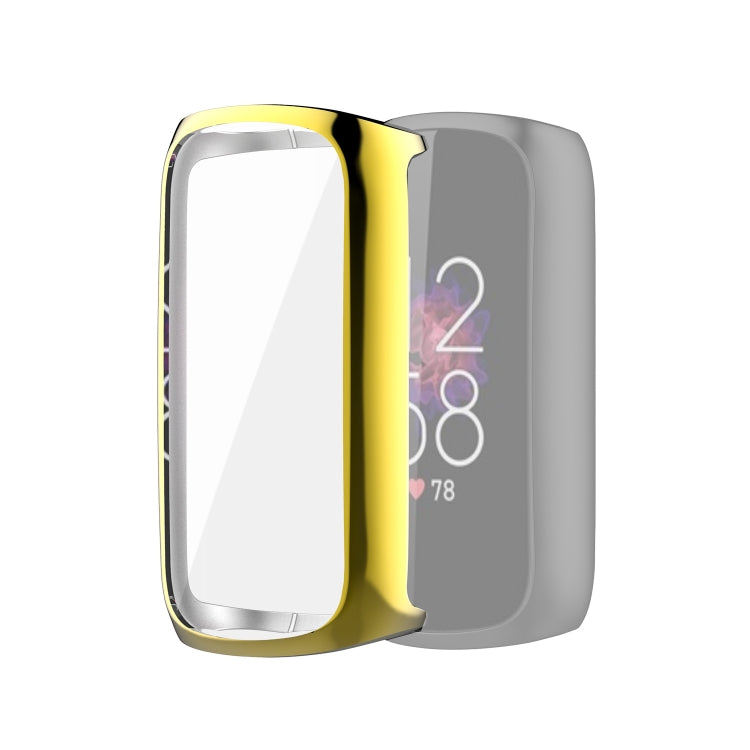 For Fitbit Luxe Full Coverage TPU Electroplating Protective Case Cover