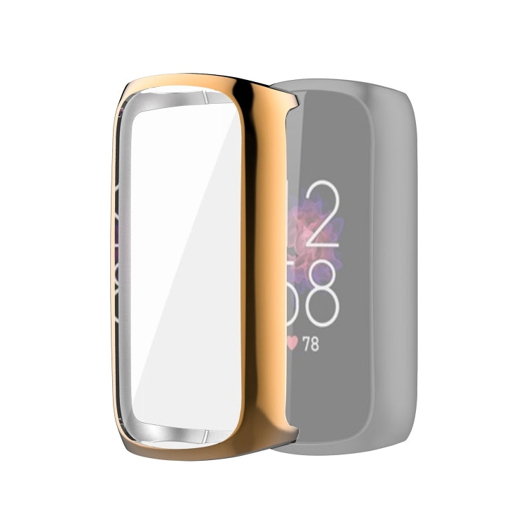 For Fitbit Luxe Full Coverage TPU Electroplating Protective Case Cover