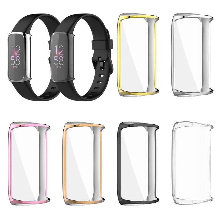 For Fitbit Luxe Full Coverage TPU Electroplating Protective Case Cover