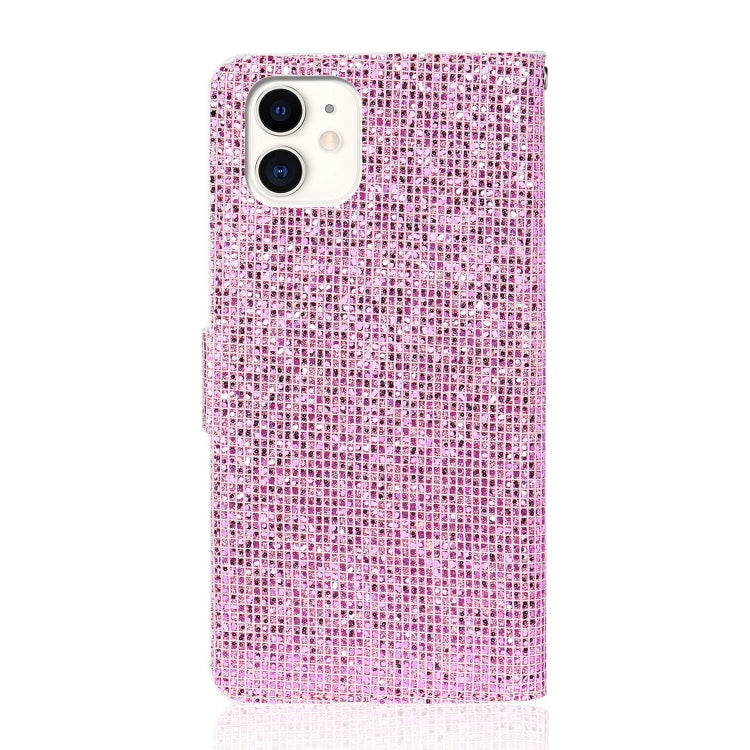 For iPhone 13 mini Glitter Powder Horizontal Flip Leather Case with Card Slots & Holder & Lanyard