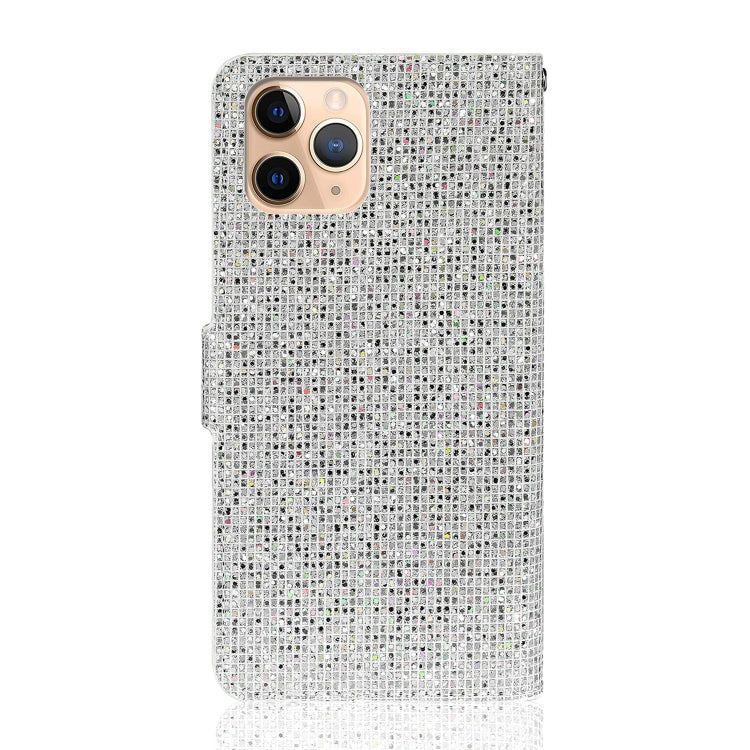 For iPhone 13 Pro Glitter Powder Horizontal Flip Leather Case with Card Slots & Holder & Lanyard