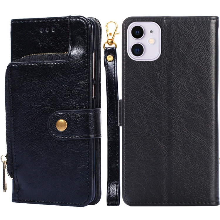 For iPhone 11 Zipper Bag PU + TPU Horizontal Flip Leather Case with Holder & Card Slot & Wallet & Lanyard