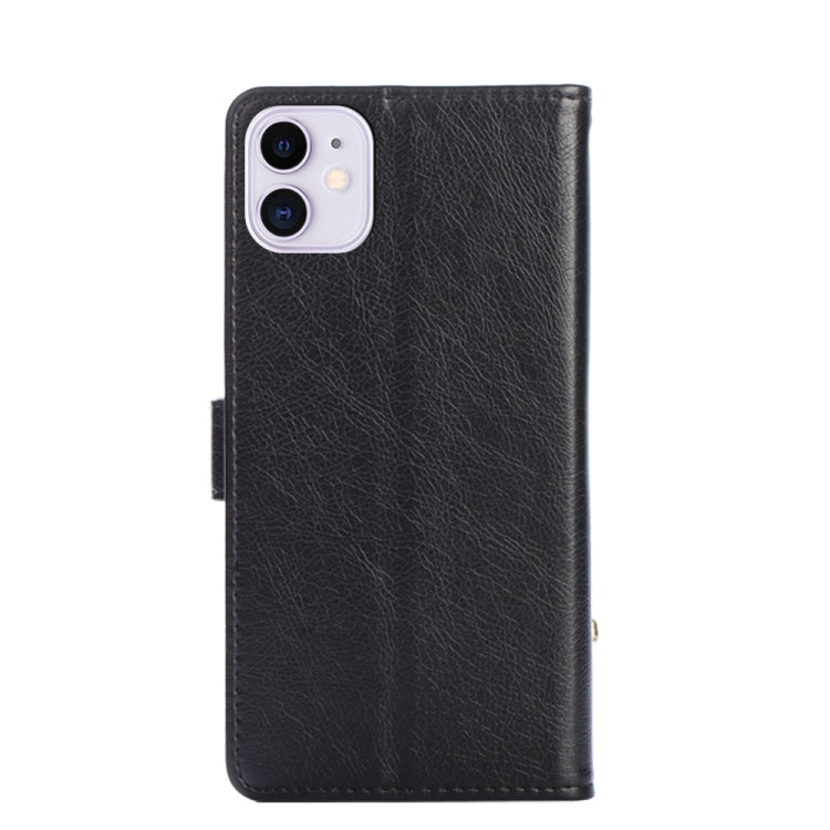For iPhone 11 Zipper Bag PU + TPU Horizontal Flip Leather Case with Holder & Card Slot & Wallet & Lanyard
